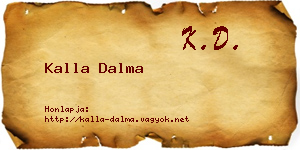 Kalla Dalma névjegykártya